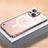 Apple iPhone 14用ケース 高級感 手触り良い メタル兼プラスチック バンパー Mag-Safe 磁気 Magnetic QC1 アップル ローズゴールド