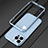 Apple iPhone 14 Pro Max用ケース 高級感 手触り良い アルミメタル 製の金属製 バンパー カバー アップル ブルー