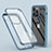 Apple iPhone 14 Pro Max用前面と背面 360度 フルカバー 極薄ソフトケース シリコンケース 耐衝撃 全面保護 バンパー 透明 LK1 アップル ブルー