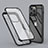 Apple iPhone 14 Pro Max用前面と背面 360度 フルカバー 極薄ソフトケース シリコンケース 耐衝撃 全面保護 バンパー 透明 LK1 アップル ブラック