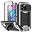 Apple iPhone 14 Pro Max用360度 フルカバー ケース 高級感 手触り良い アルミメタル 製の金属製 RJ1 アップル シルバー