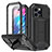 Apple iPhone 14 Pro Max用360度 フルカバー ケース 高級感 手触り良い アルミメタル 製の金属製 RJ1 アップル ブラック