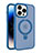 Apple iPhone 14 Pro Max用極薄ソフトケース シリコンケース 耐衝撃 全面保護 クリア透明 カバー Mag-Safe 磁気 Magnetic T02 アップル ネイビー