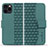 Apple iPhone 15 Pro Max用手帳型 レザーケース スタンド カバー HF1 アップル グリーン