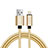Apple iPhone 5C用USBケーブル 充電ケーブル L07 アップル ゴールド