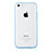 Apple iPhone 5C用ハイブリットバンパーケース クリア透明 プラスチック T01 アップル ブルー