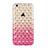 Apple iPhone 6S用ソフトケース ダイヤモンドスワロフスキー グラデーション 勾配色 クリア透明 アップル ピンク