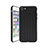 Apple iPhone 7用シリコンケース ソフトタッチラバー レザー柄 S01 アップル ブラック