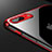 Apple iPhone 7 Plus用極薄ソフトケース シリコンケース 耐衝撃 全面保護 クリア透明 A12 アップル レッド
