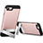 Apple iPhone 8用シリコンケース ソフトタッチラバー ともにホルダー アップル ピンク