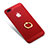 Apple iPhone 8 Plus用ハードケース プラスチック メッシュ デザイン アンド指輪 W01 アップル レッド