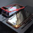 Apple iPhone 8 Plus用ケース 高級感 手触り良い アルミメタル 製の金属製 360度 フルカバーバンパー 鏡面 カバー M01 アップル レッド・ブラック