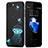 Apple iPhone 8 Plus用ハードケース プラスチック 蛍光 アップル ブラック