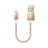 Apple iPhone SE (2020)用USBケーブル 充電ケーブル D18 アップル ゴールド