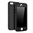 Apple iPhone SE用ハードケース プラスチック 質感もマット 前面と背面 360度 フルカバー アップル ブラック