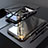 Apple iPhone SE3 (2022)用ケース 高級感 手触り良い アルミメタル 製の金属製 360度 フルカバーバンパー 鏡面 カバー M01 アップル ブラック
