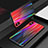 Apple iPhone X用ハイブリットバンパーケース プラスチック 鏡面 虹 グラデーション 勾配色 カバー アップル レッド