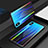 Apple iPhone X用ハイブリットバンパーケース プラスチック 鏡面 虹 グラデーション 勾配色 カバー アップル ネイビー
