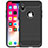 Apple iPhone X用シリコンケース ソフトタッチラバー ライン カバー アップル ブラック
