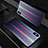 Apple iPhone X用ハイブリットバンパーケース プラスチック 鏡面 虹 グラデーション 勾配色 カバー A01 アップル ブラック