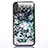 Apple iPhone X用極薄ソフトケース シリコンケース 耐衝撃 全面保護 クリア透明 花 Z02 アップル グリーン