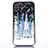 Apple iPhone X用極薄ソフトケース シリコンケース 耐衝撃 全面保護 クリア透明 花 T09 アップル ブルー