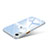Apple iPhone XR用ハイブリットバンパーケース クリア透明 高級感 プラスチック 鏡面 カバー アップル ブルー