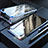 Apple iPhone XR用ケース 高級感 手触り良い アルミメタル 製の金属製 360度 フルカバーバンパー 鏡面 カバー M02 アップル ネイビー