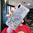 Apple iPhone XR用極薄ソフトケース シリコンケース 耐衝撃 全面保護 クリア透明 花 T14 アップル ブルー