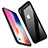 Apple iPhone Xs用シリコンケース ソフトタッチラバー 鏡面 W01 アップル ブラック