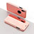 Apple iPhone Xs用手帳型 レザーケース スタンド 鏡面 カバー L02 アップル ローズゴールド