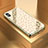 Apple iPhone Xs Max用ハイブリットバンパーケース プラスチック パターン 鏡面 カバー アップル ゴールド