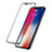 Apple iPhone Xs Max用強化ガラス フル液晶保護フィルム F04 アップル ブラック