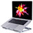 Apple MacBook 12 インチ用ノートブックホルダー クーラー 冷却パッド ファン ラップトップスタンド 9インチ〜16インチ M16 アップル シルバー