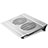 Apple MacBook 12 インチ用ノートブックホルダー クーラー 冷却パッド ファン ラップトップスタンド 9インチ〜16インチ M26 アップル シルバー