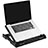 Apple MacBook 12 インチ用ノートブックホルダー クーラー 冷却パッド ファン ラップトップスタンド 9インチ〜17インチ L06 アップル ブラック