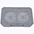 Apple MacBook Air 11 インチ用ノートブックホルダー クーラー 冷却パッド ファン ラップトップスタンド 9インチ〜16インチ M16 アップル シルバー