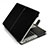 Apple MacBook Air 13 インチ (2020)用高品質ソフトレザーポーチバッグ ケース イヤホンを指したまま L24 アップル ブラック