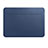 Apple MacBook Air 13 インチ (2020)用高品質ソフトレザーポーチバッグ ケース イヤホンを指したまま L01 アップル ネイビー