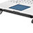 Apple MacBook Air 13 インチ (2020)用ノートブックホルダー クーラー 冷却パッド ファン ラップトップスタンド 9インチ〜16インチ M24 アップル ブラック