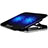 Apple MacBook Air 13 インチ用ノートブックホルダー クーラー 冷却パッド ファン ラップトップスタンド 9インチ〜16インチ M17 アップル ブラック