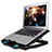 Apple MacBook Pro 13 インチ Retina用ノートブックホルダー クーラー 冷却パッド ファン ラップトップスタンド 9インチ〜16インチ M15 アップル ブラック