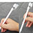 Apple Pencil用ケース カバー ホルダー キャップ スタンド ペン先カバー ライトニングUSBケーブル用 シリコーン製 P02 アップル ホワイト