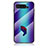 Asus ROG Phone 5 Ultimate用ハイブリットバンパーケース プラスチック 鏡面 虹 グラデーション 勾配色 カバー LS2 Asus ネイビー