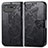 Asus ROG Phone 7用手帳型 レザーケース スタンド バタフライ 蝶 カバー Asus ブラック