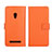 Asus Zenfone 5用手帳型 レザーケース スタンド カバー L01 Asus オレンジ