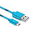 USB 2.0ケーブル 充電ケーブルAndroidユニバーサル A03 ブルー