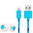 USB 2.0ケーブル 充電ケーブルAndroidユニバーサル A03 ブルー