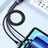 Lightning USBケーブル 充電ケーブル Android Micro USB Type-C 6A H01 ブラック