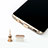 アンチ ダスト プラグ キャップ ストッパー USB Android Type-Cユニバーサル ゴールド